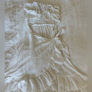 PLANET BLUE WHITE MINI DRESS